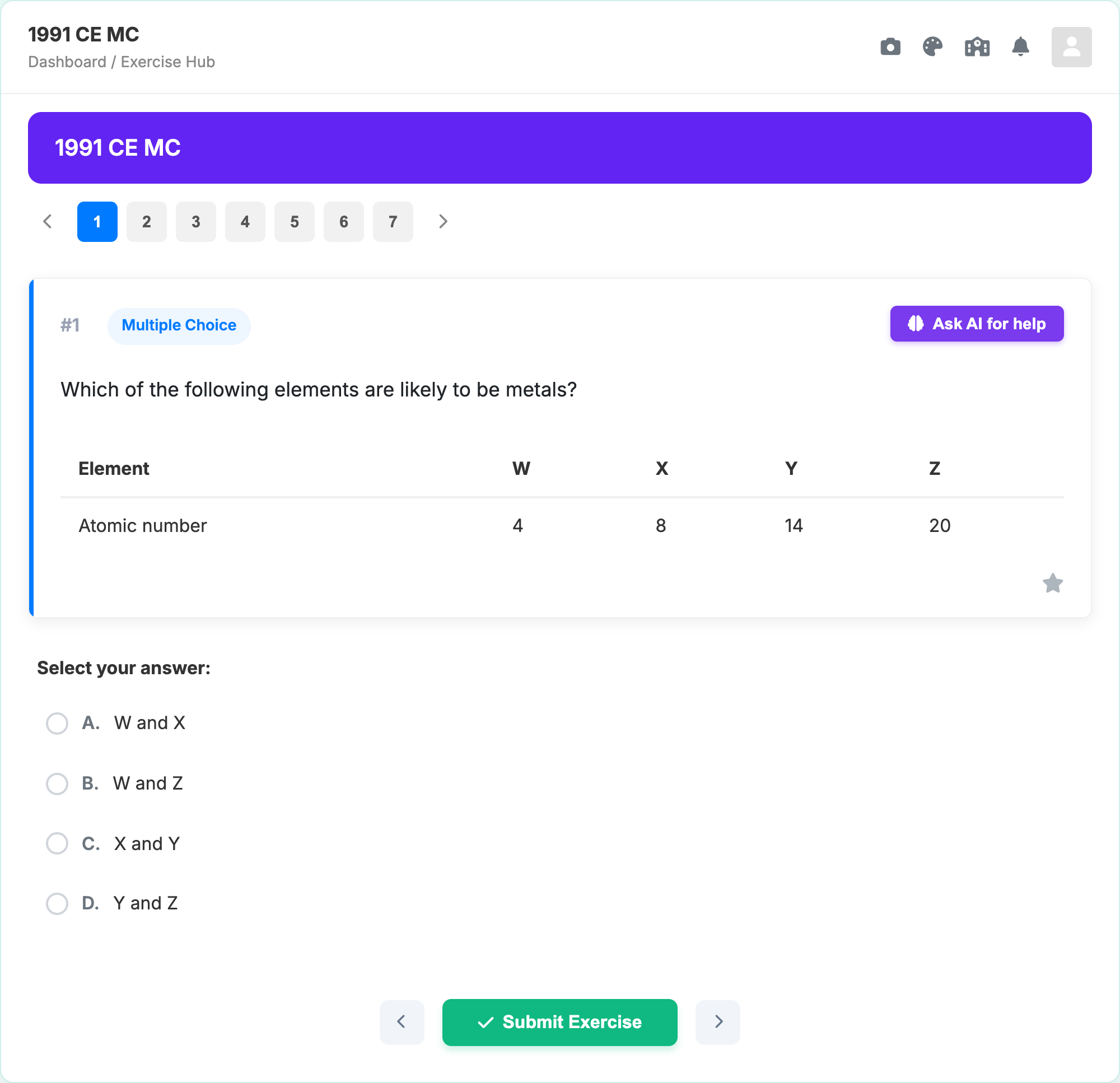 Multiple Choice Interface Demo